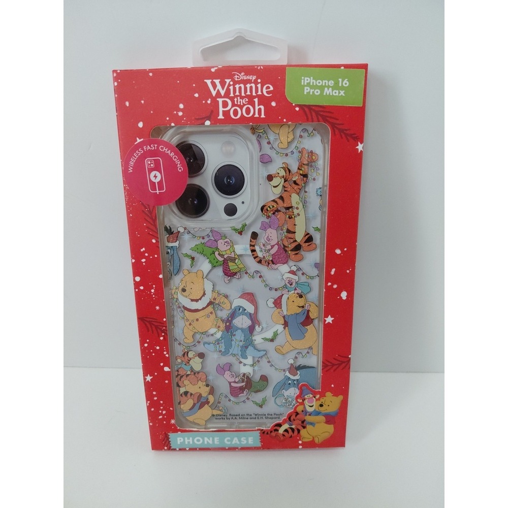 Disney Winnie the Pooh Tigger Eeyore Piglet iPhone 16 Pro Max Xmas Phone‎ Case